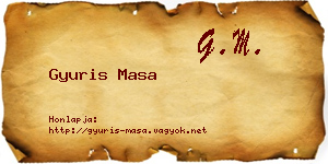 Gyuris Masa névjegykártya